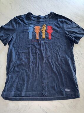 Guitar Life is Good blue s/s tee shirt crew diversified portfolio fretts l 🎸